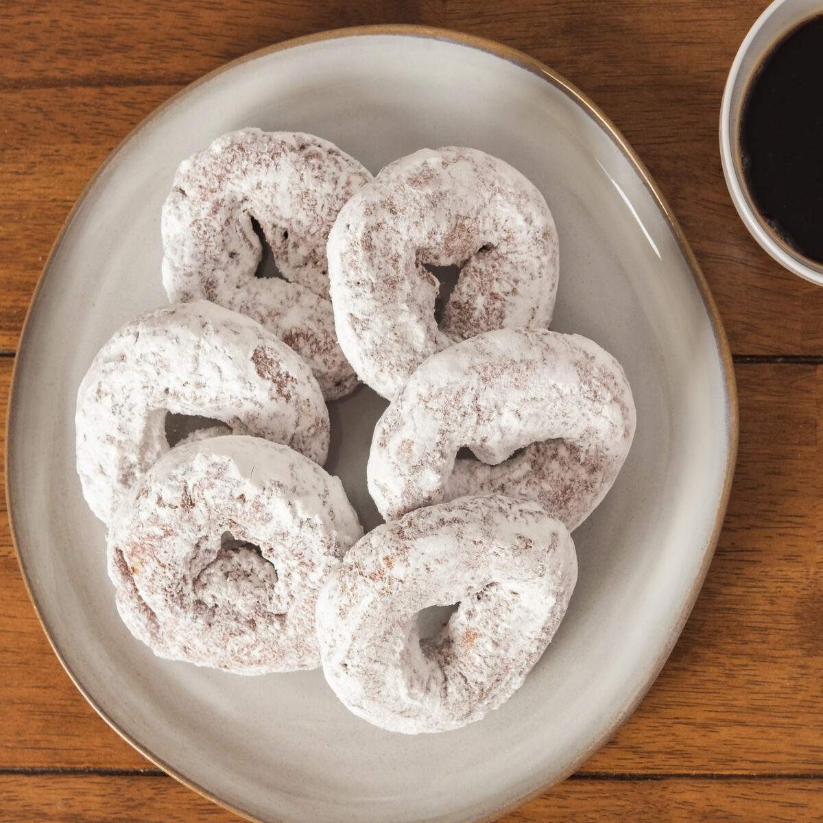 12 Powdered Sugar Apple Cider Donuts
