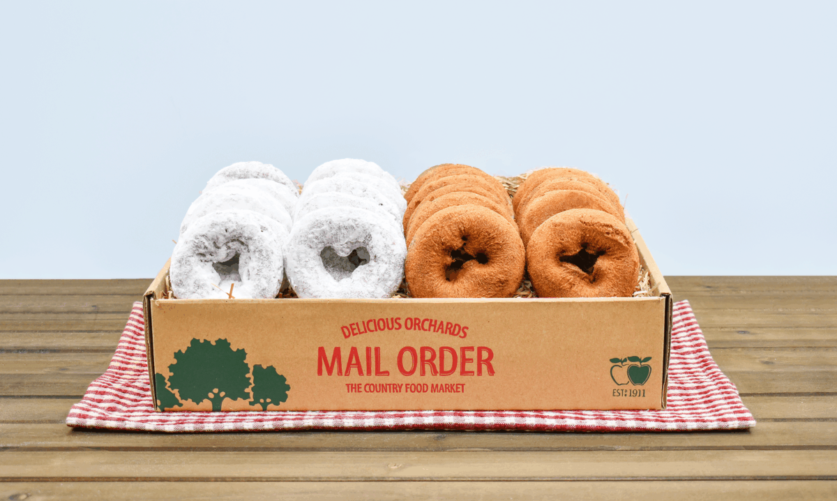 12 Plain & 12 Powdered Apple Cider Donuts