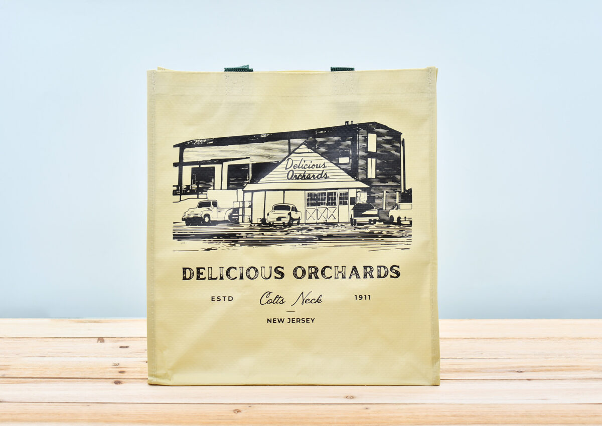 Tan Vintage Storefront Reusable Tote Bag