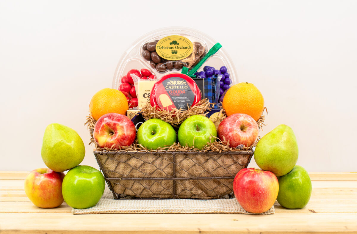 The Orchard Ensemble Basket (Chocolate Fruit)